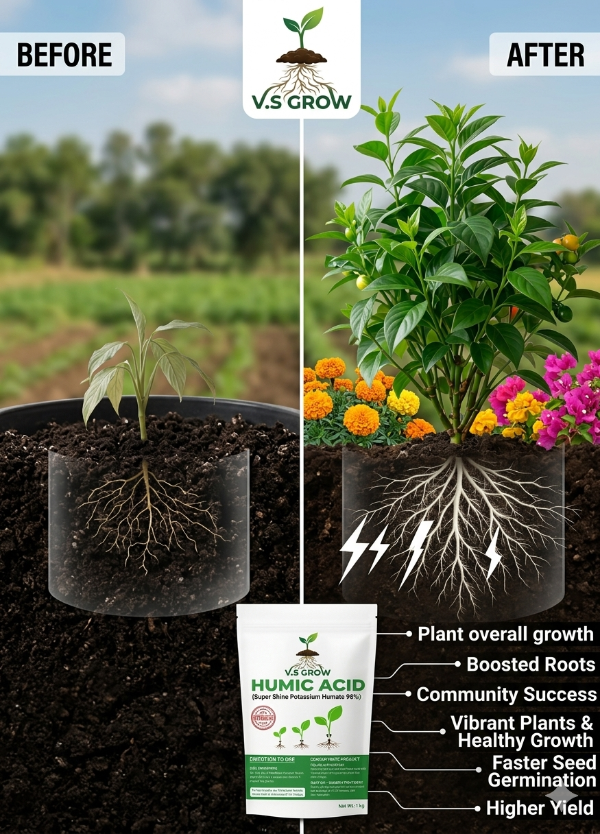 V.S GROW Humate Acid 98%(Organic Fertilizer)